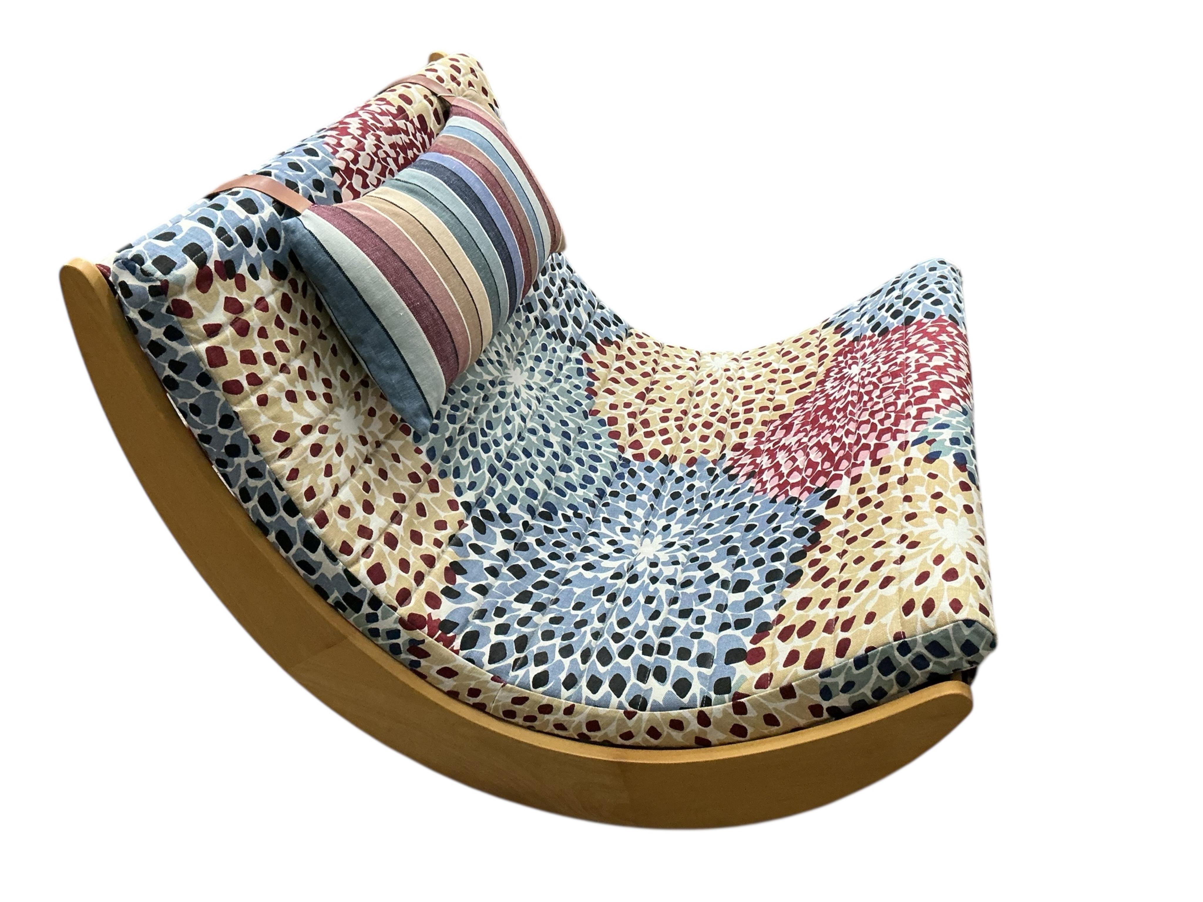 A contemporary Missoni Maple Rocking Chair, width 100cm, depth 84cm, height 92cm